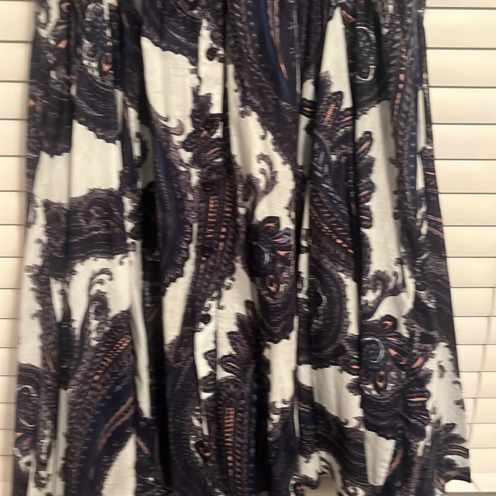 Chelsea and Theodore Blue Paisley Dress XL - Picture 2 of 6